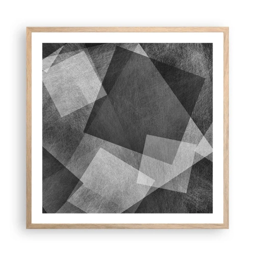 Een poster in een licht eiken lijst - Het eeuwige symbool van duurzaamheid en orde - 60x60 cm