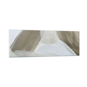 Schilderen op glas - Een golf van wit - 90x30 cm
