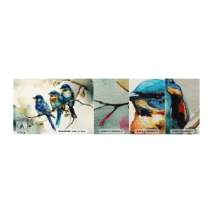 Fotobehang Monster Premium Canvas - Is hij boos geworden? - Vogels, Natuur, Waterverf - 100x30 cm