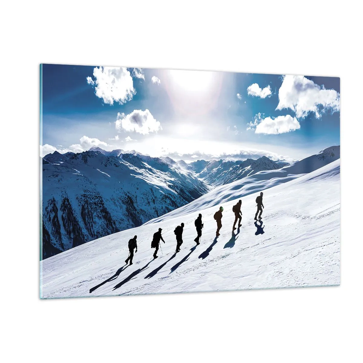 Schilderen op glas - Het team van de veroveraars - 120x80 cm