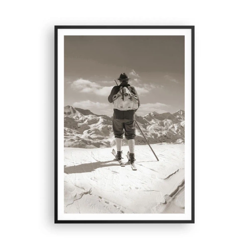 Poster in een zwarte lijst - En de bergen blijven onveranderd - 70x100 cm