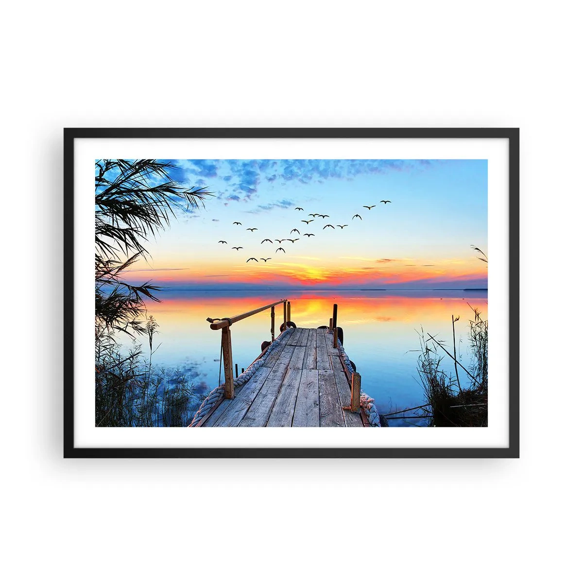 Poster in een zwarte lijst - Het is tijd om terug te gaan... - 70x50 cm
