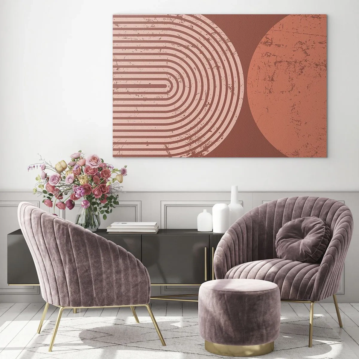 Schilderen op glas - Een nauwe band - 120x80 cm