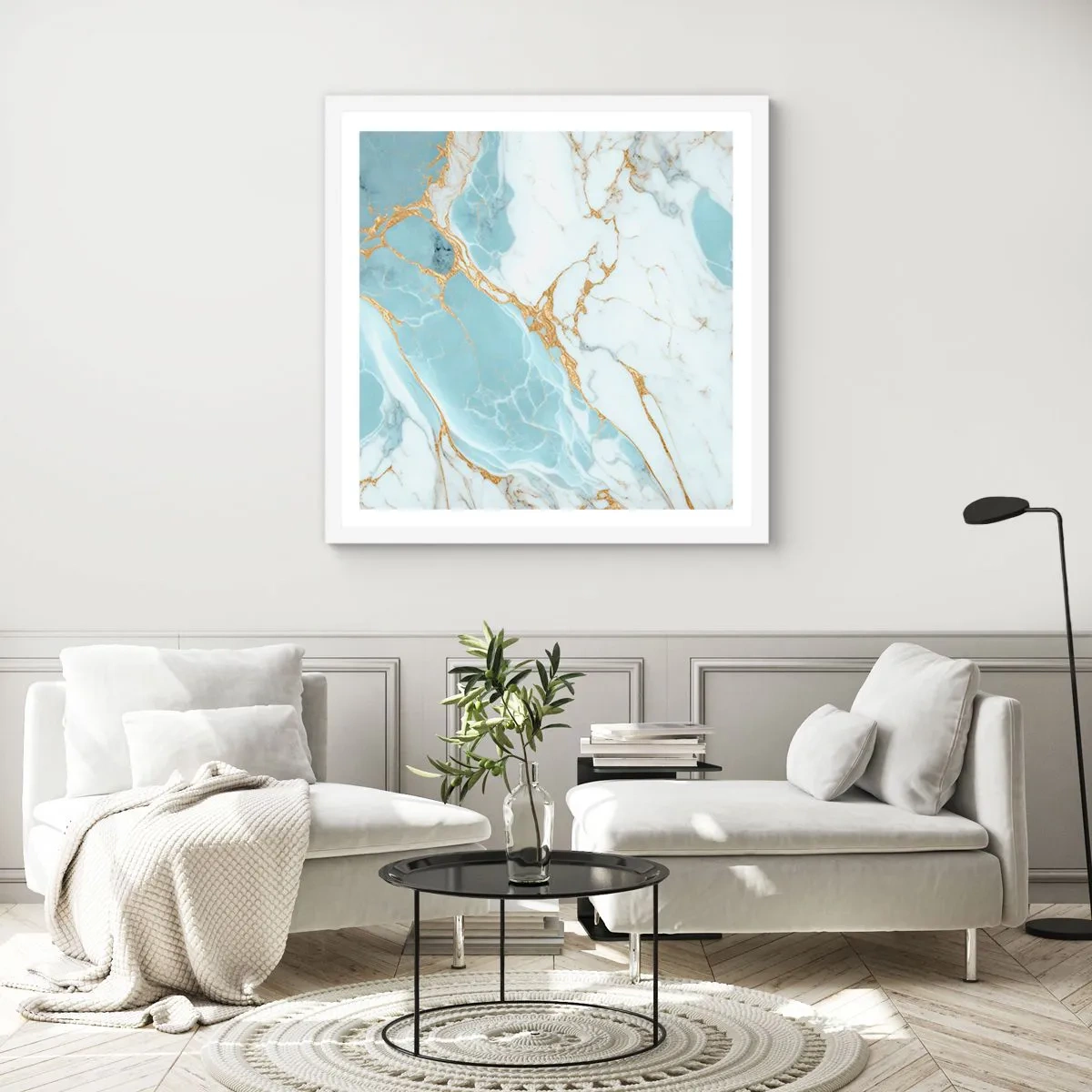 Poster in een witte lijst - Rijkdom van steen - 50x50 cm