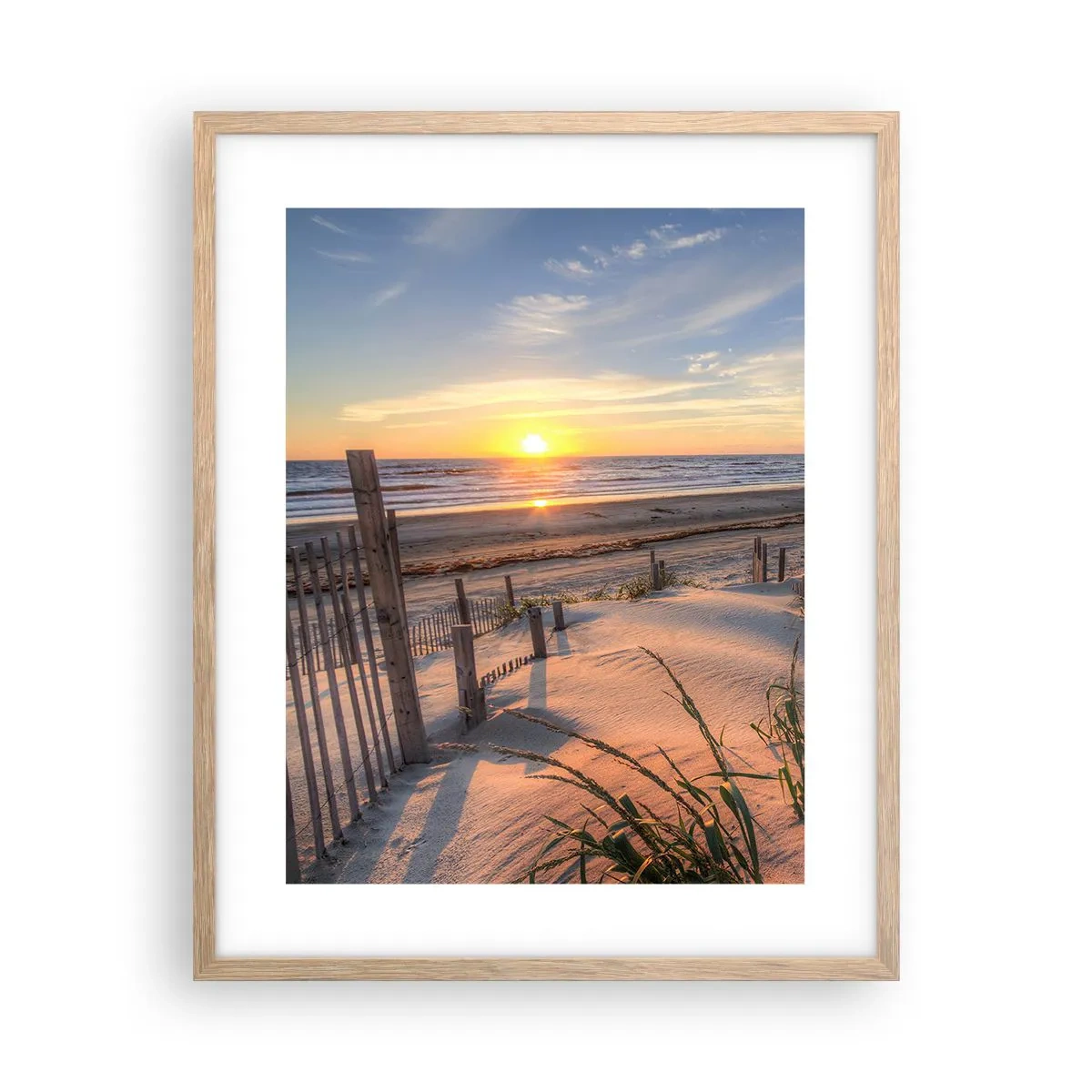 Een poster in een licht eiken lijst - Glans en schaduw van de wind - 40x50 cm