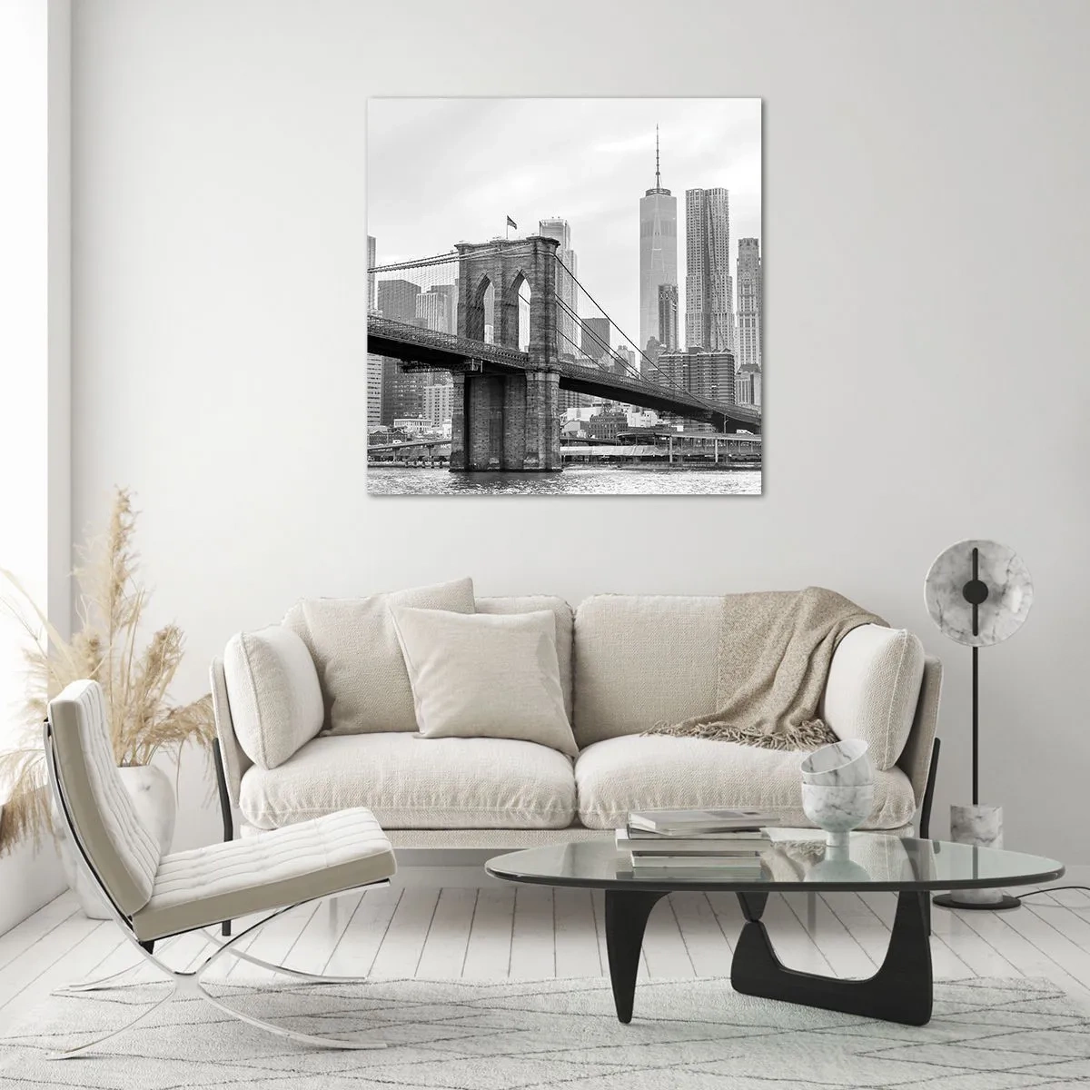 Schilderen op glas - New Yorkse sfeer - 30x30 cm