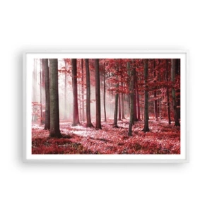 Poster in een witte lijst - Rood is net zo mooi - 91x61 cm