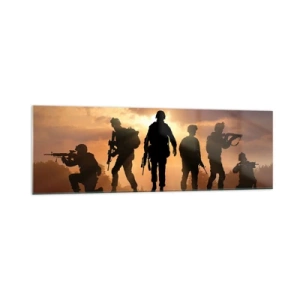 Schilderen op glas - Brothers in arms - 160x50 cm