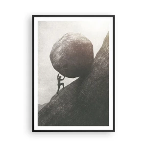 Poster in een zwarte lijst - Ik geloof tegen alle hoop in - 70x100 cm