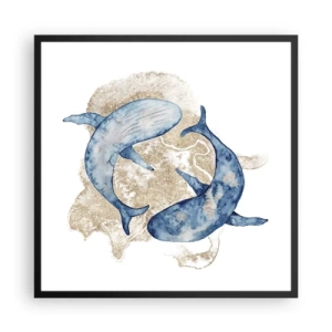 Poster in een zwarte lijst - Vriendschap of liefde? - 60x60 cm