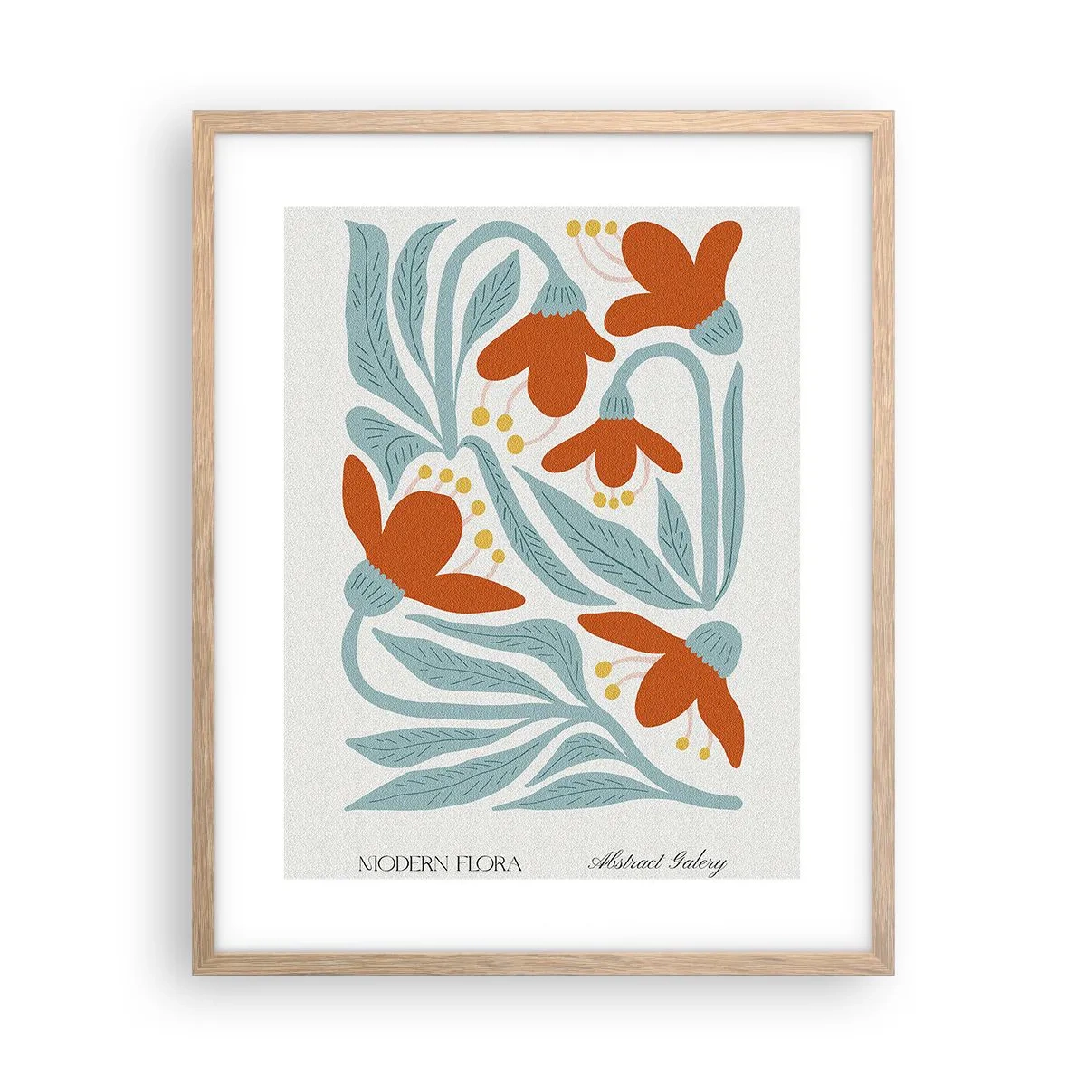 Een poster in een licht eiken lijst - Naar de aarde, naar de zon - 40x50 cm