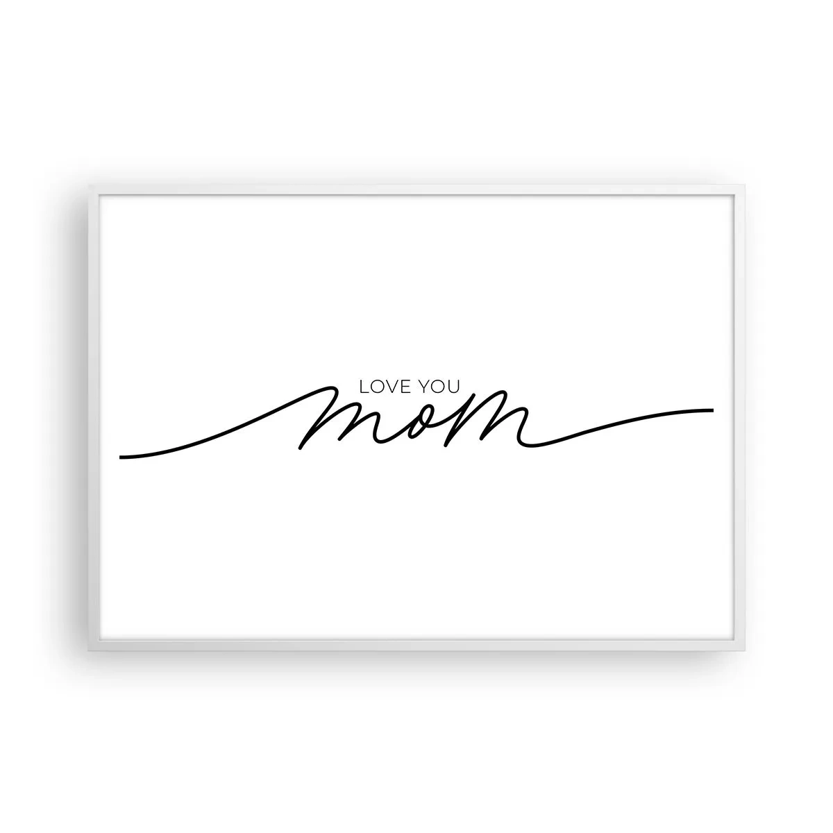 Poster in een witte lijst - Grote emotie - 100x70 cm