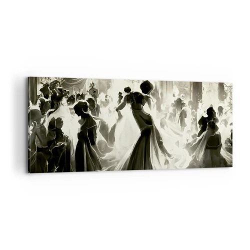 Schilderen op canvas - De grote maskerade - 100x40 cm