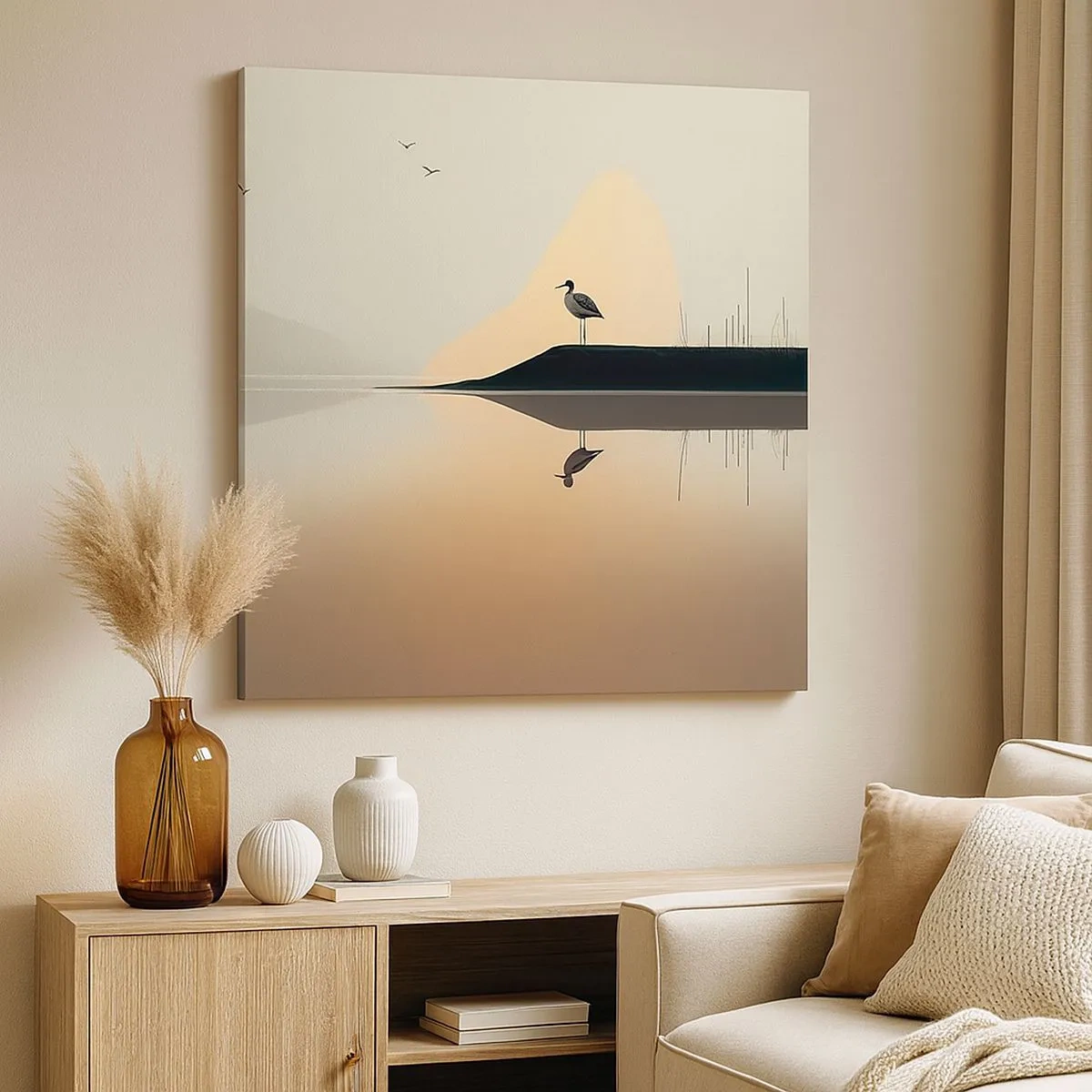 Schilderen op canvas - Heer op het meer - 30x30 cm