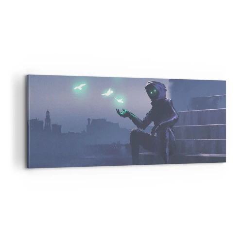 Schilderen op canvas - Het leven komt terug - 100x40 cm