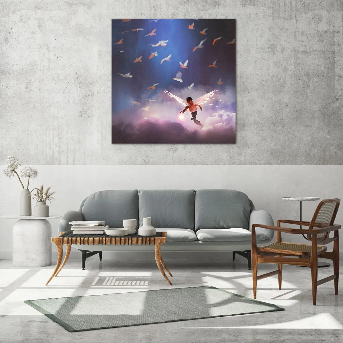 Schilderen op glas - Je hebt verbeeldingskracht en moed nodig - 50x50 cm