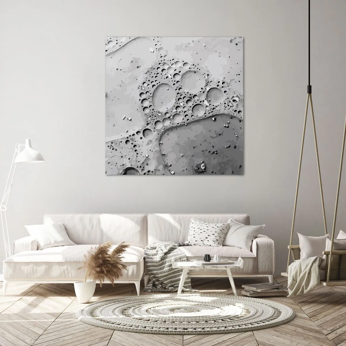 Schilderen op canvas - Schuimspoor - 30x30 cm