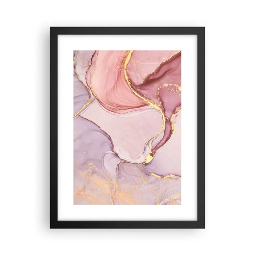 Poster in een zwarte lijst - Een streling van kleuren - 30x40 cm