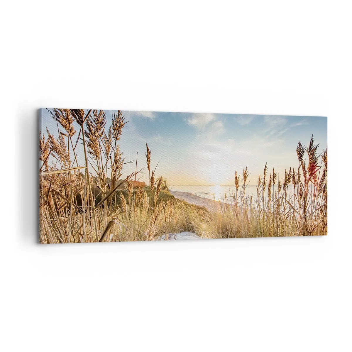 Schilderen op canvas - Noord strand - 100x40 cm