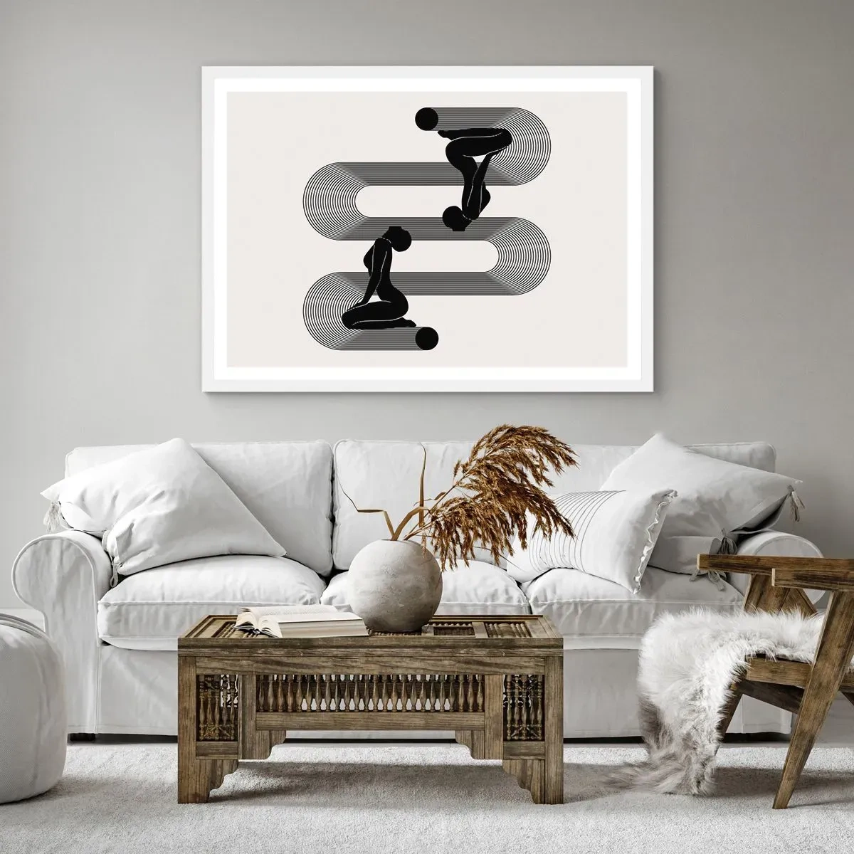 Poster in een witte lijst - Sensuele symmetrie - 50x40 cm