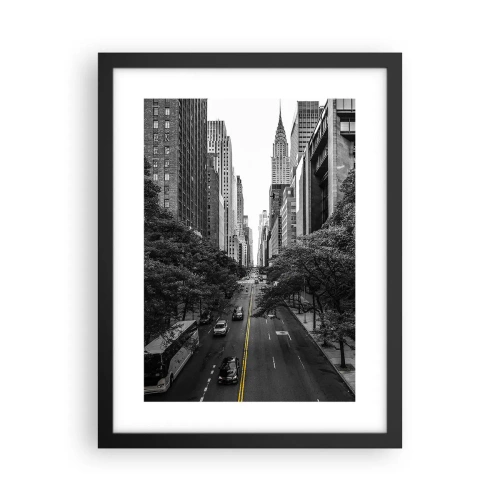 Poster in een zwarte lijst - New York ochtend - 30x40 cm