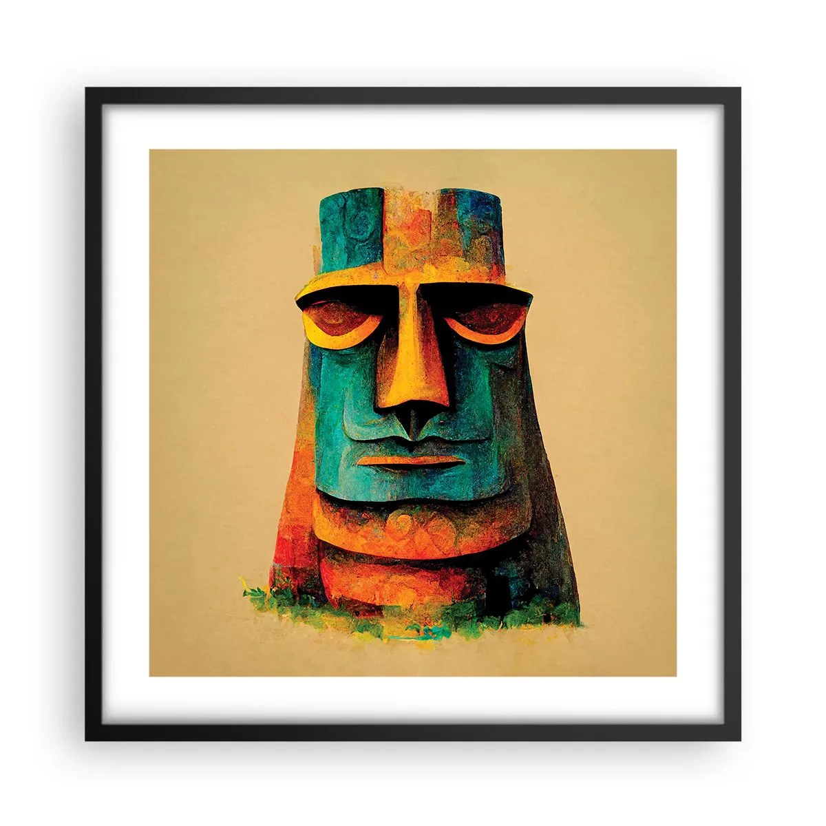 Poster in een zwarte lijst - Statig, toch lief - 50x50 cm