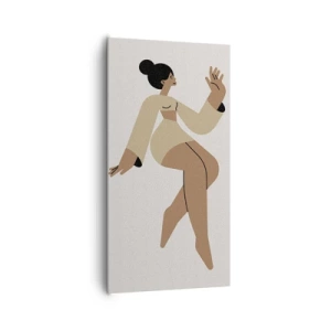 Schilderen op canvas - Een sierlijke vorm - 65x120 cm