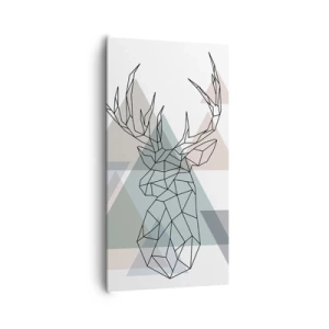 Schilderen op canvas - In een geometrisch bos - 65x120 cm