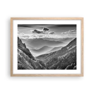 Een poster in een licht eiken lijst - Tot aan de horizon - 50x40 cm