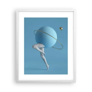 Poster in een witte lijst - En de planeten zijn gek geworden - 40x50 cm