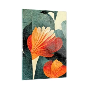 Schilderen op glas - De hitte van de tropen en de koelte van het groen - 50x70 cm
