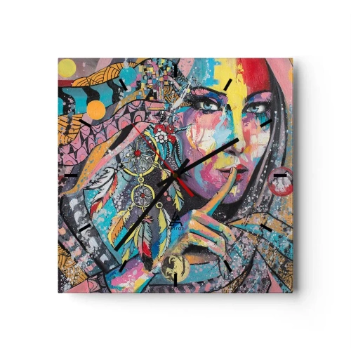 Wandklok - Klok - Zwijg totdat je het begrijpt - 40x40 cm
