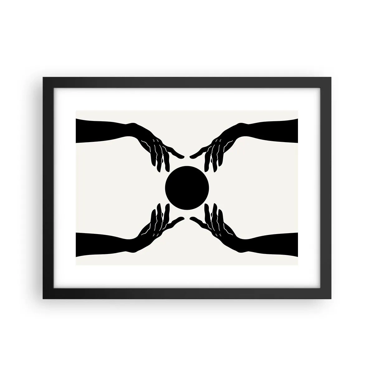 Poster in een zwarte lijst - Geheim teken - 40x30 cm