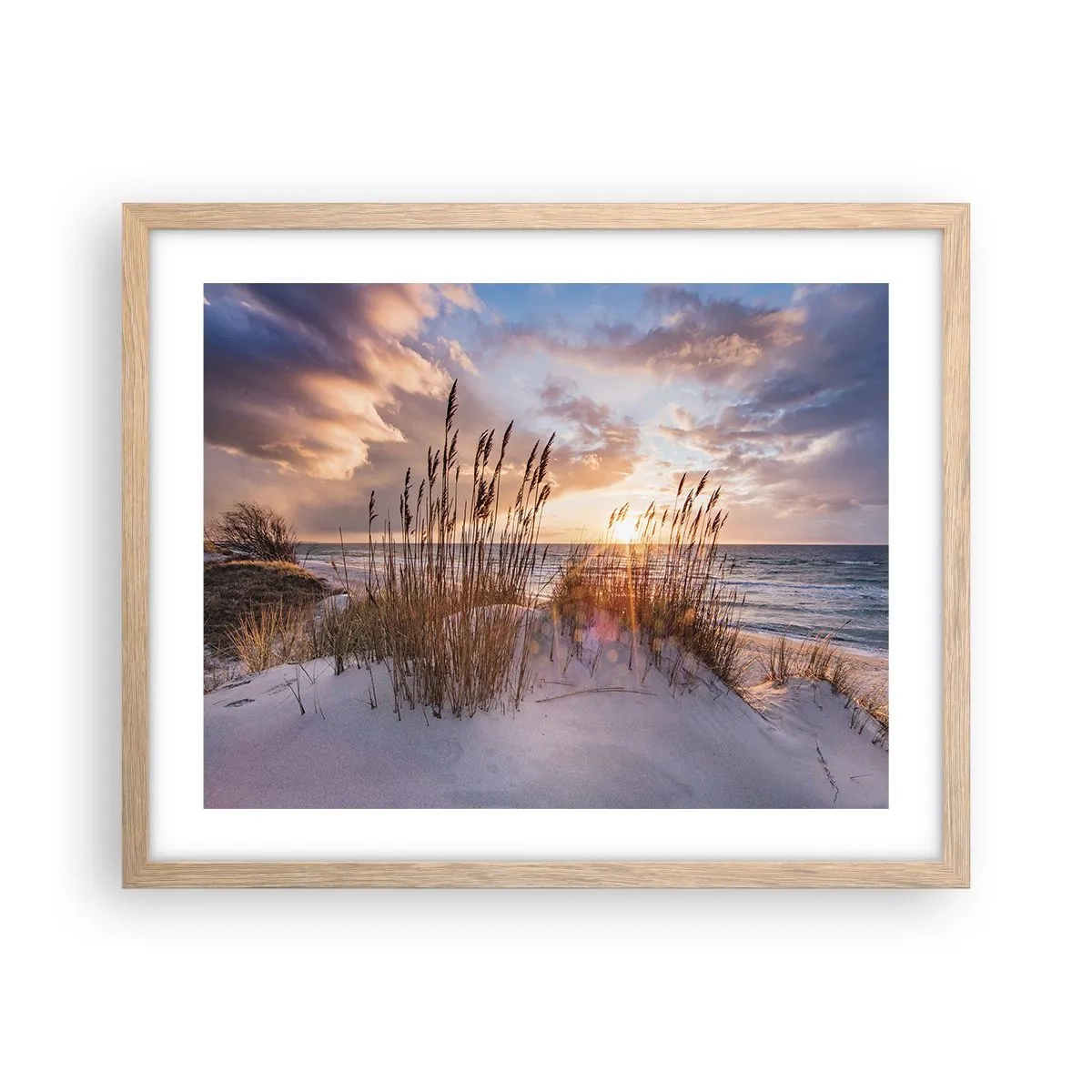 Een poster in een licht eiken lijst - Afscheid van de zon en de wind - 50x40 cm