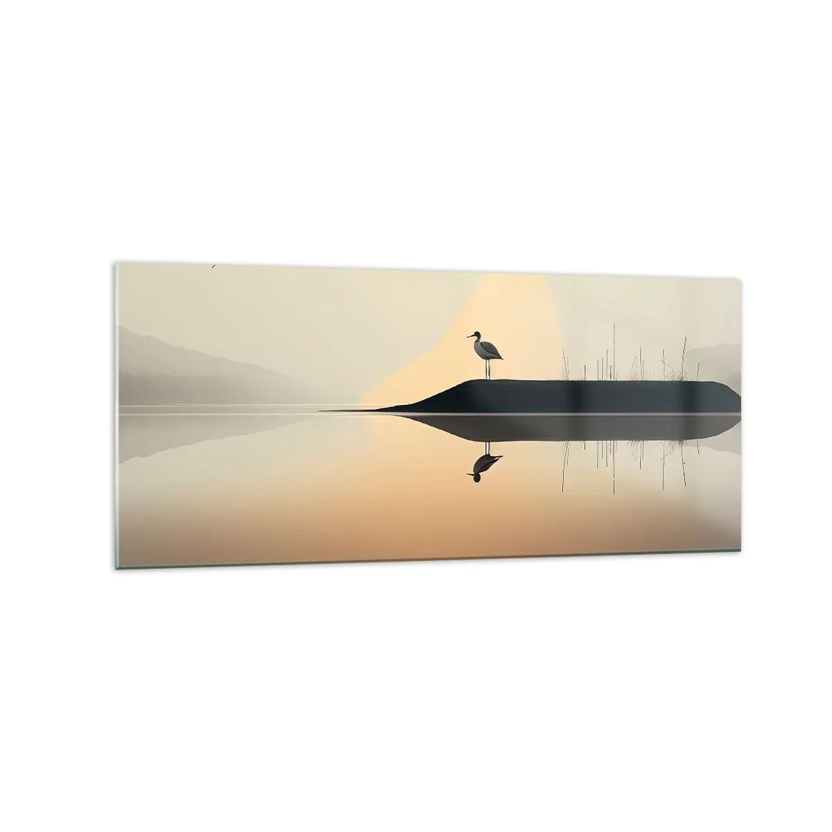 Schilderen op glas - Heer op het meer - 120x50 cm