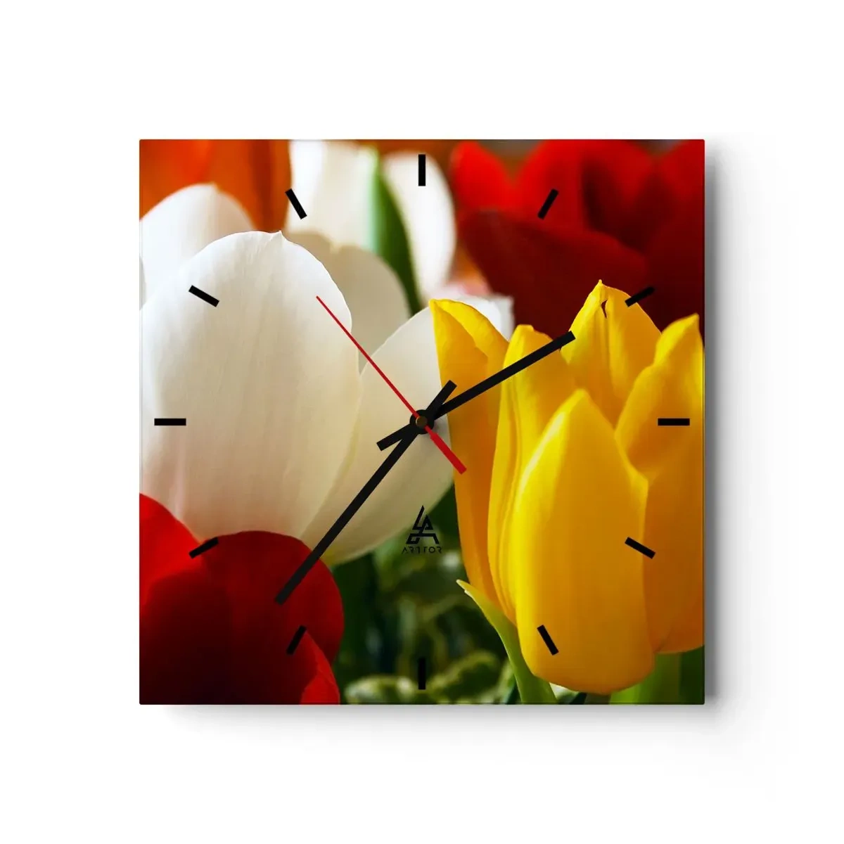 Wandklok - Klok - Tulpenkoorts - 30x30 cm