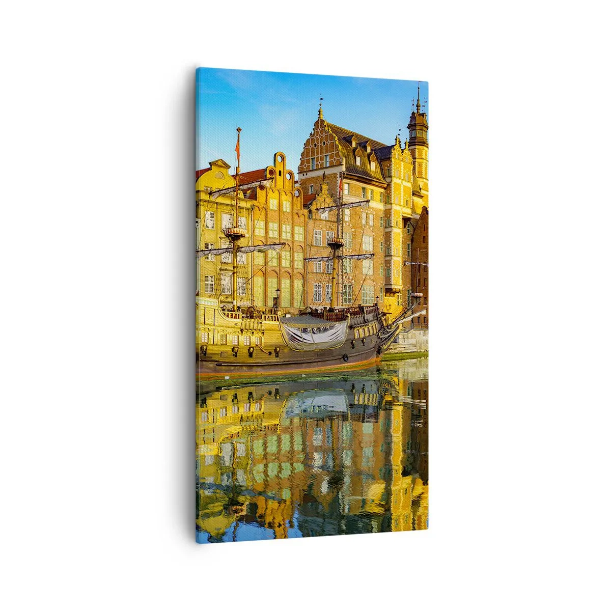 Schilderen op canvas - Een spiegelbeeld van het verleden - 55x100 cm