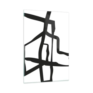 Schilderen op glas - Zwart-wit ontwerp - 80x120 cm
