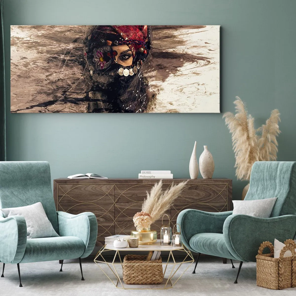 Schilderen op canvas - Op zijn zachtst gezegd verontrustend - 160x50 cm