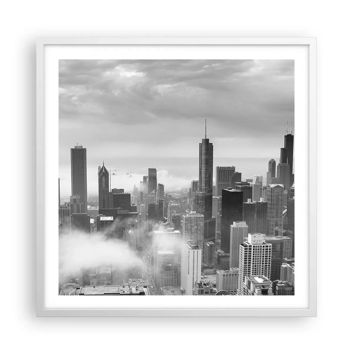 Poster in een witte lijst - Amerikaans landschap - 60x60 cm
