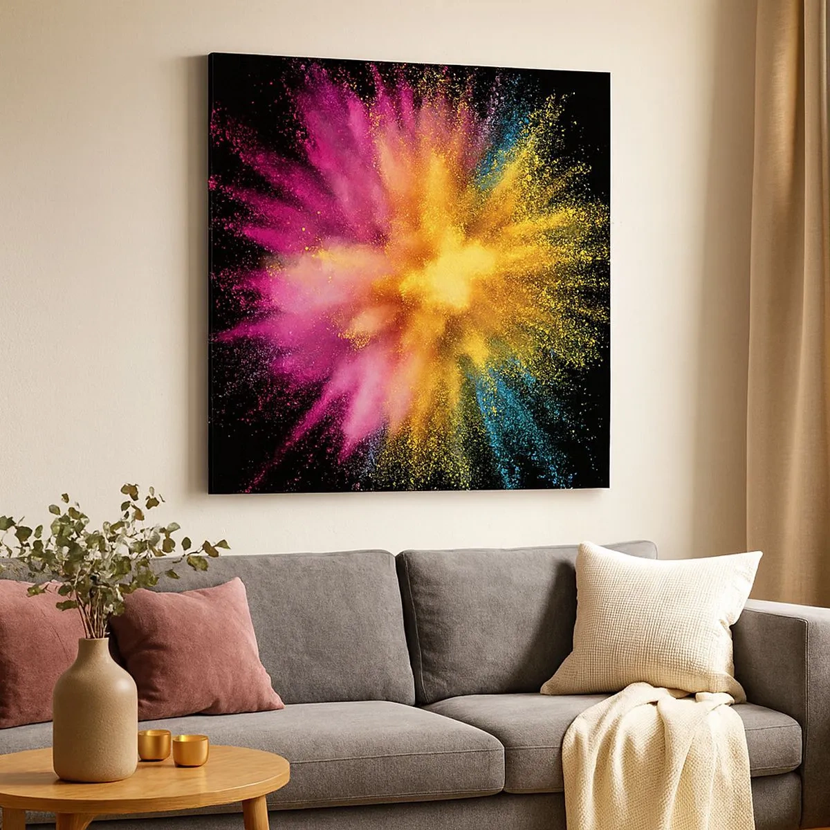 Schilderen op canvas - De geboorte van kleuren - 30x30 cm