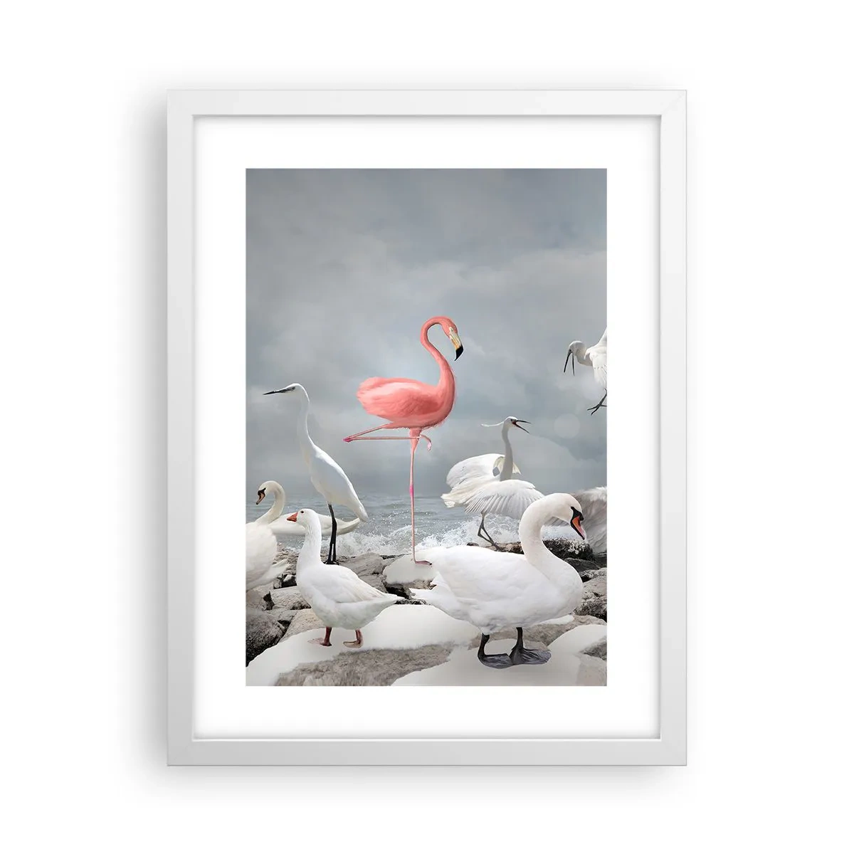 Poster in een witte lijst - Hoe ben ik hier terecht gekomen? - 30x40 cm