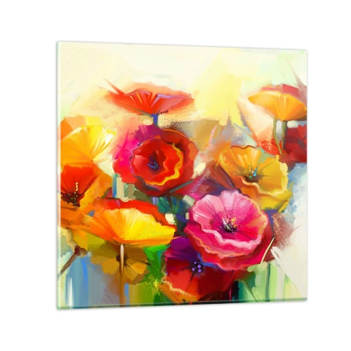 Schilderen op glas - Niet alleen rood - 30x30 cm