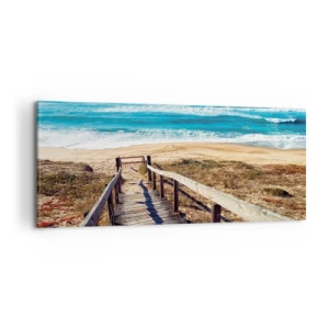 Schilderen op canvas - Loop maar! - 100x40 cm