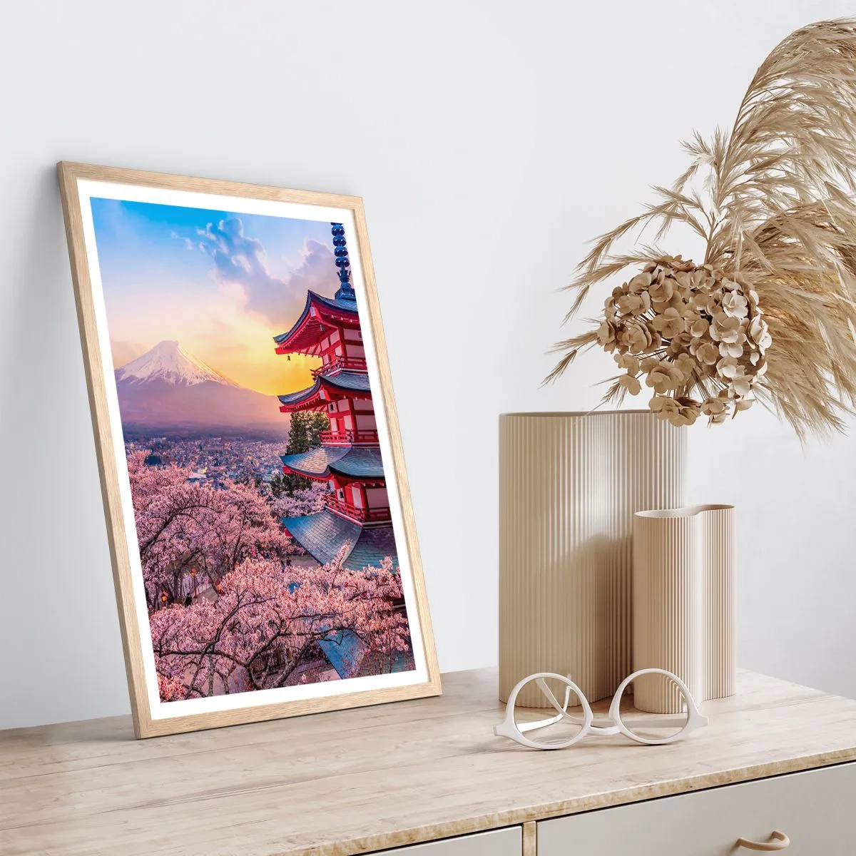 Een poster in een licht eiken lijst - De essentie van de Japanse geest - 70x100 cm