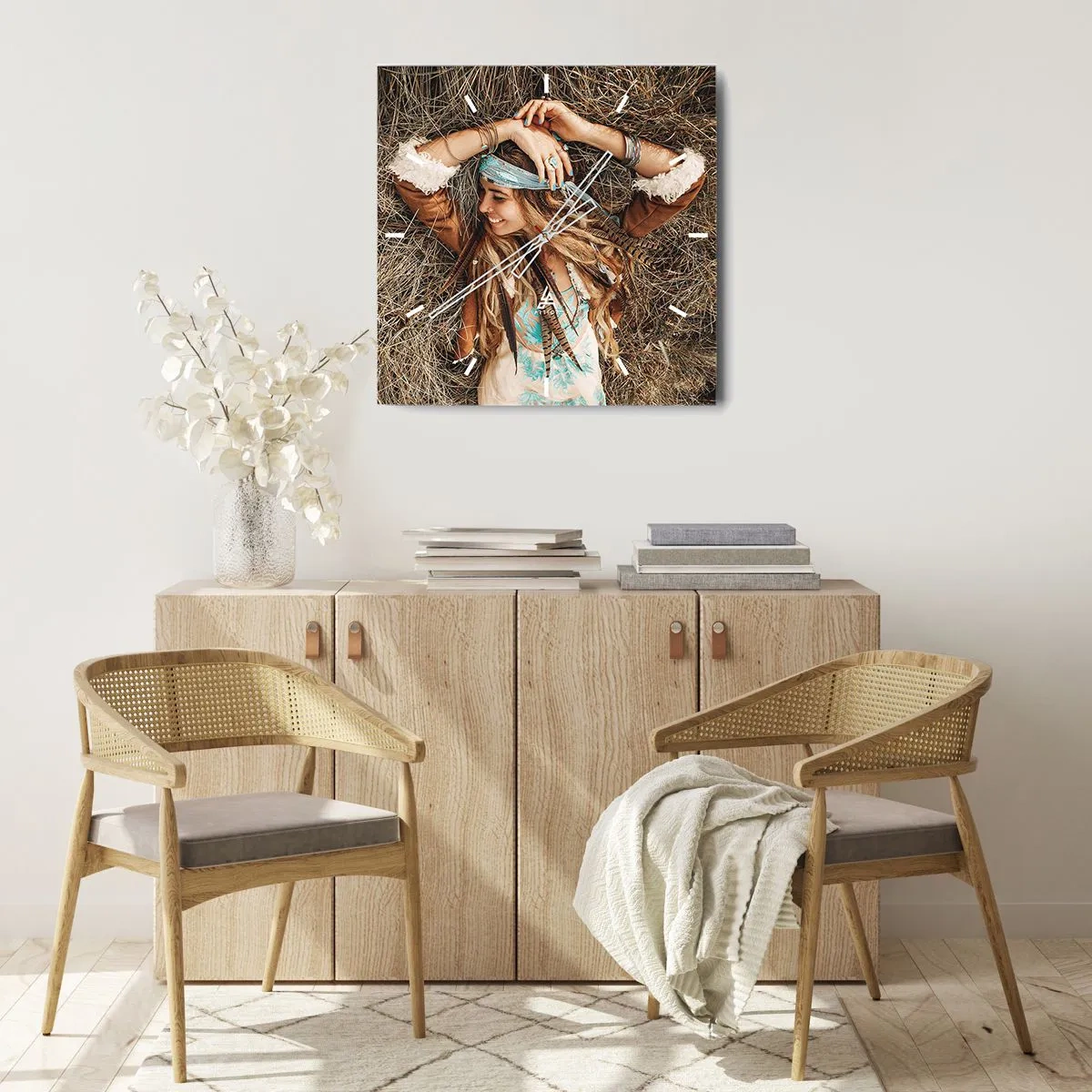 Wandklok - Klok - Op weg naar de zomer van de liefde - 30x30 cm