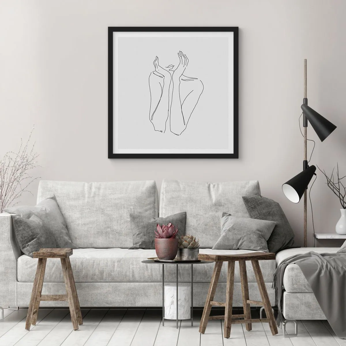 Poster in een zwarte lijst - Waar meisjes van dromen - 30x30 cm