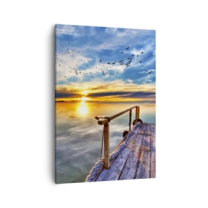 Schilderen op canvas - De wind gaat rusten - 50x70 cm