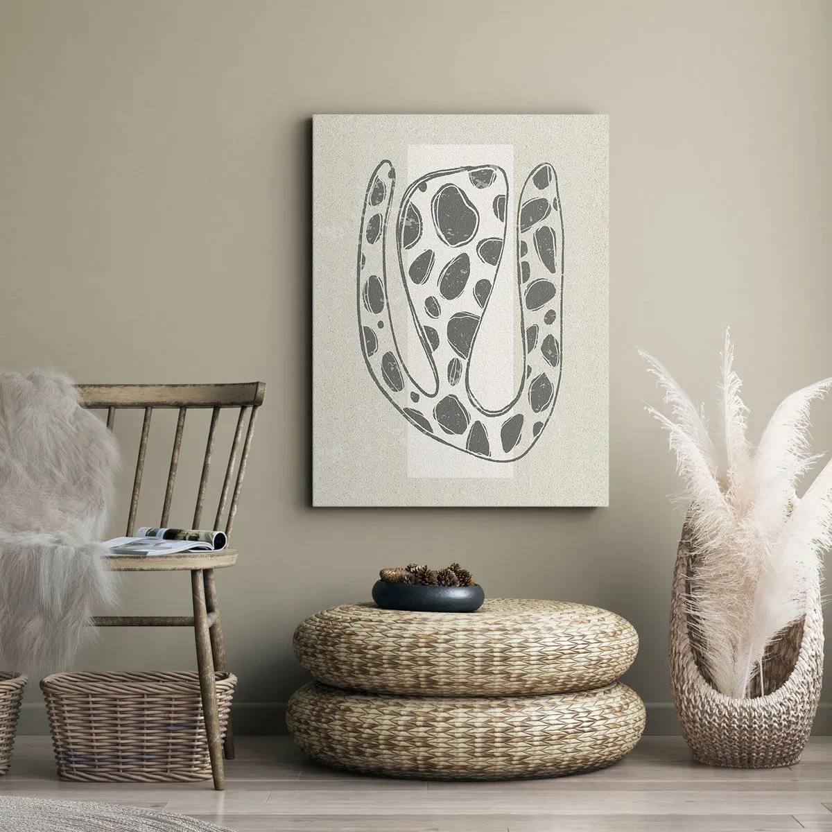 Schilderen op canvas - Een vreemd wezen - 55x100 cm