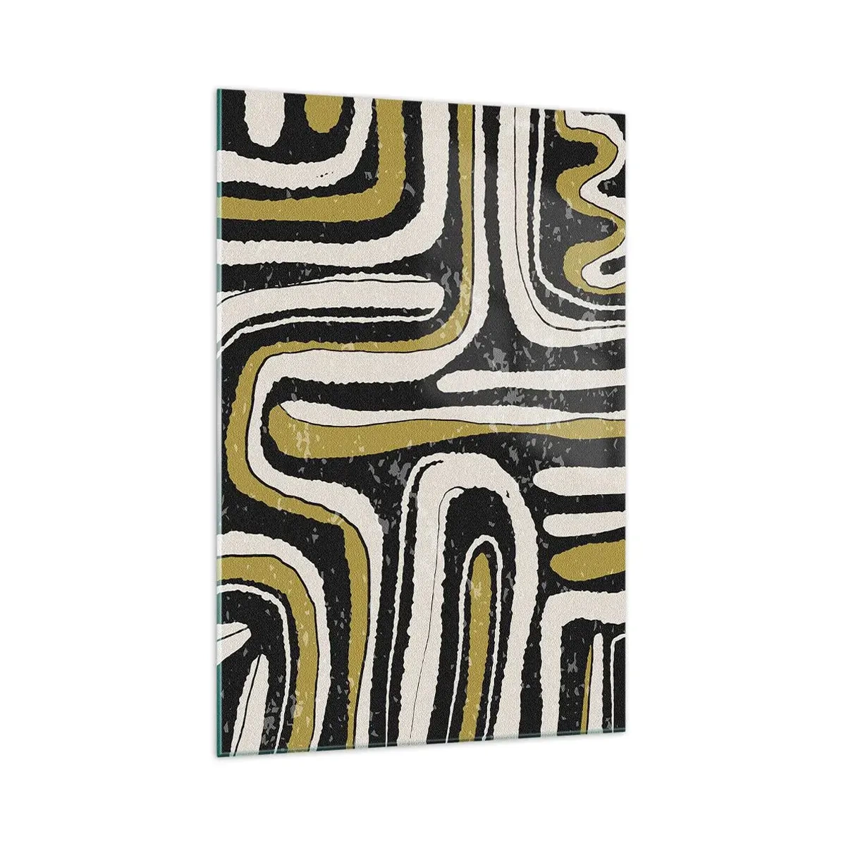 Schilderen op glas - Compositie: wegen en steegjes - 70x100 cm